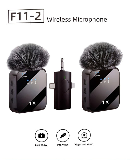 Micrófono Solapa Inalámbrico F11-2