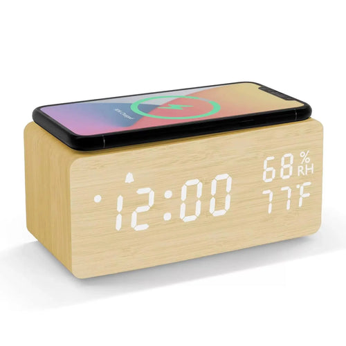 Reloj Despertador con Cargador Inalámbrico